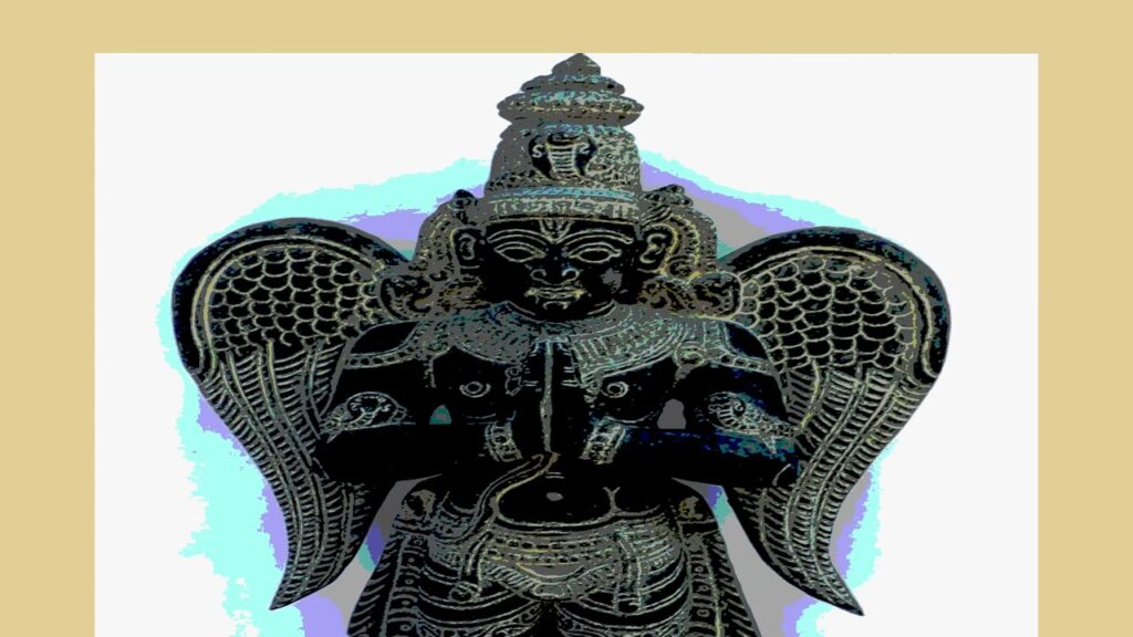 Traditional stone sculpture, South India, carving and presentation.